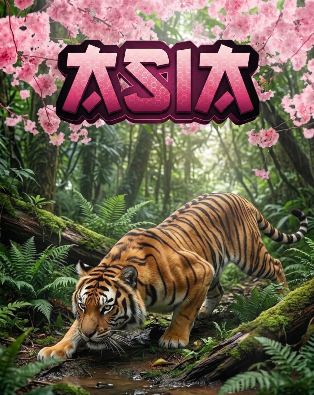 Asia Tunnel — Bengal tigers, elephants, and Asian wildlife at Hologram Zoo Illinois