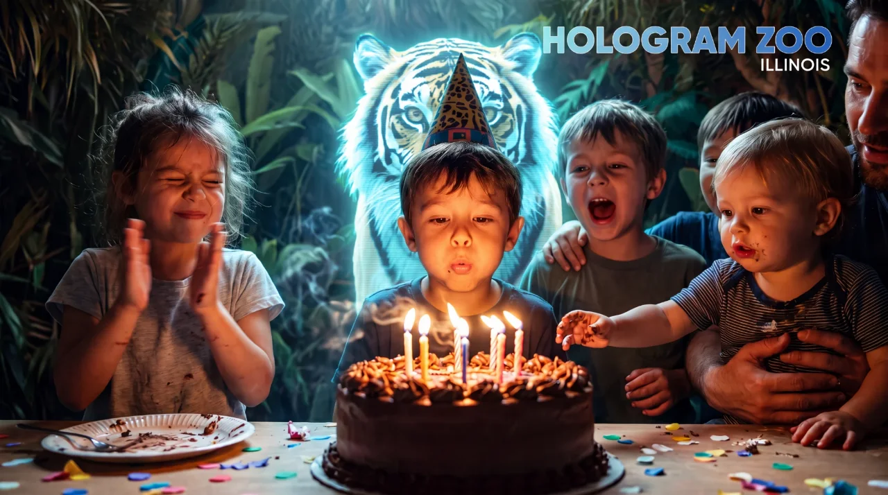Birthday Plus package at Hologram Zoo Illinois — most popular kids birthday package